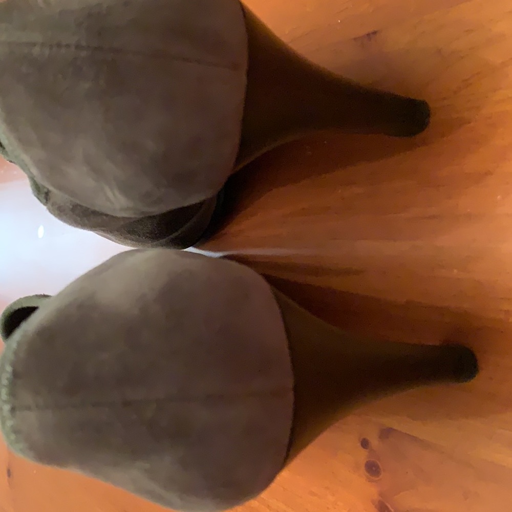 Ecco grey leather suede and stretch suede heels - Picture 4 of 6
